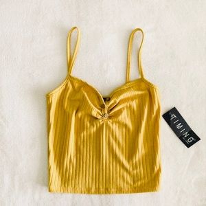 Yellow Spaghetti Strap Cami Top
